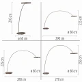 PURE CLIPSE-BOW lampa podłogowa metaliczny brąz 562-34
