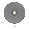 PURE MOON lampa sufitowa szara 6095-15 