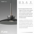 PURE MOON lampa wisząca szara 2191-15