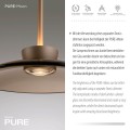 PURE MOON lampa wisząca platynowa 2193-15