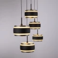 PURE FALLING RINGS 5 lampa wiszącza czarna 2504-18