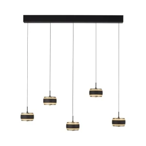 PURE FALLING RINGS 5 lampa wiszącza czarna 2504-18