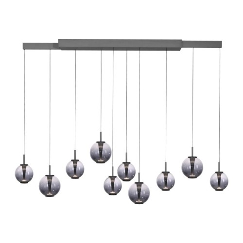 PURE E-INFINITY 10 lampa wisząca szara 2221-15 