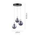 PURE E-INFINITY  3 lampa wisząca szara 2222-15