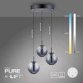 PURE E-INFINITY  3 lampa wisząca szara 2222-15