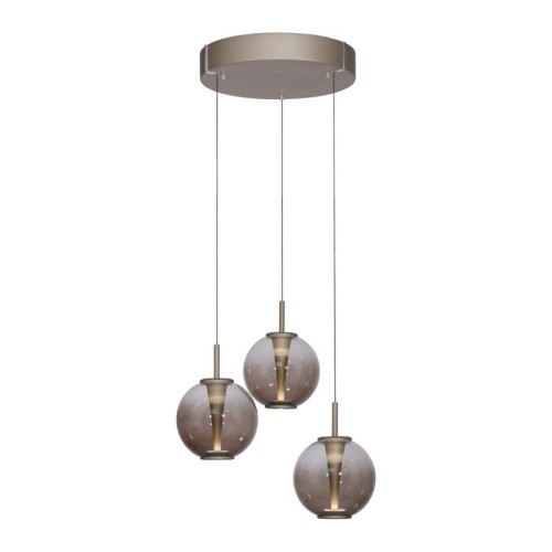 PURE E-INFINITY 3 lampa wisząca brązowa 2222-97