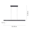 PURE MOTO RISE lampa wiszaca czarna perłowa 2545-18