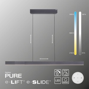 PURE MOTO RISE lampa wiszaca czarna perłowa 2545-18