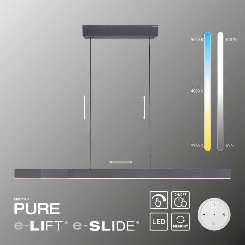 PURE MOTO RISE lampa wiszaca czarna perłowa 2545-18