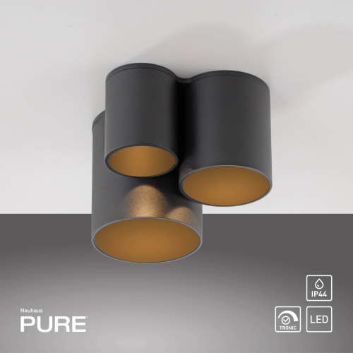 PURE POINT lampa sufitowa czarna 6750-18
