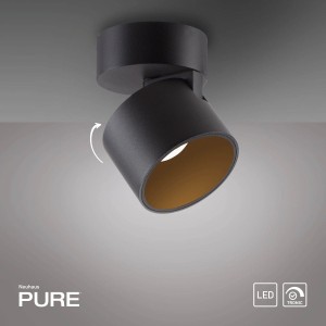 PURE CUP lampa sufitowa czarna 6226-18
