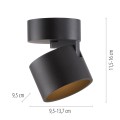 PURE CUP lampa sufitowa czarna 6226-18