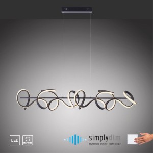 CURLS lampa wisząca czarna 19033-18