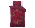 140x200/220 ETERNAL LOVE czerwony  mikrofibra kpl pościeli