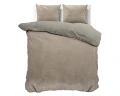 200x200/220 VELVET UNI brąz/szary  velvet poliestrowy kpl pościeli