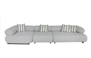 Sofa ogrodowa ALEXANDER szara (poduszki i pokrowiec w zestawie) MaMaison 