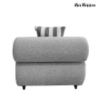 Sofa ogrodowa ALEXANDER szara (poduszki i pokrowiec w zestawie) MaMaison 