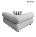 Sofa ogrodowa ALEXANDER szara (poduszki i pokrowiec w zestawie) MaMaison 