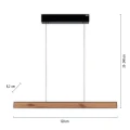 PURE E-MOTION lampa wisząca czarna/drewno 2570-79 