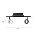 SILEDA lampa sufitowa IP44 czarna 6781-13