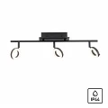 SILEDA 3 lampa sufitowa IP44 czarna 6785-13