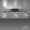 SILEDA 3 lampa sufitowa IP44 czarna 6785-13