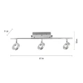 SILEDA 3 lampa sufitowa IP44 aluminium 6785-96