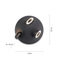 SILEDA 3 lampa sufitowa IP44 antracyt 6788-13