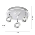 SILEDA 3 lampa sufitowa IP44 aluminium 6788-96