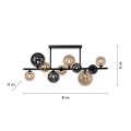 POPSICLE lampa sufitowa smoky/BURSZTYN 6583-18