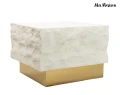 Stolik kawowy GILDA 65 beżowy / złoty MaMaison 