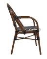 Zestaw 6 krzeseł ogrodowych CAFE PARIS    ARM brązowy rattan
