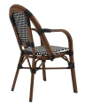 Zestaw 6 krzeseł ogrodowych CAFE PARIS    ARM brązowy rattan