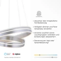 Q-VITO lampa wisząca fi 60 srebrna 8420-55