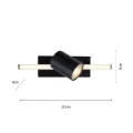 BARIK lampa sufitowa czarna 6525-18