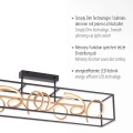 SELINA lampa sufitowa czarna/złoty 6473-18