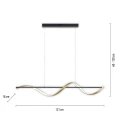Q-SWING lampa wisząca matowy mosiądz/antracyt 2385-13 