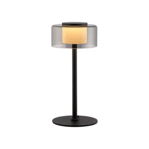RIKA lampa stołowa czarna/smoky 4110-18