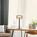 RIKA lampa stołowa czarna/smoky 4110-18