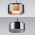 RIKA lampa wisząca czarna/smoky 2112-18