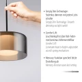 RIKA lampa wisząca czarna/smoky 2112-18