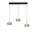 RIKA 3 lampa wisząca czarna/smoky 2113-18
