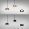 RIKA 3 lampa wisząca czarna/smoky 2113-18