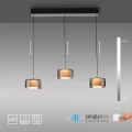 RIKA 3 lampa wisząca czarna/smoky 2113-18