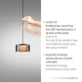 RIKA 3 lampa wisząca czarna/smoky 2113-18