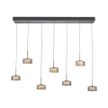RIKA 7 lampa wisząca czarna/smoky 2115-18 