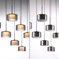 RIKA 7 lampa wisząca czarna/smoky 2115-18 