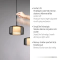 RIKA 7 lampa wisząca czarna/smoky 2115-18 