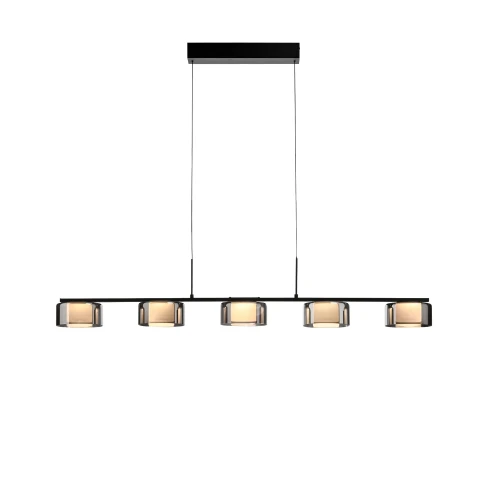 RIKA lampa wisząca czarna/smoky 2116-18 