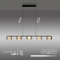 RIKA lampa wisząca czarna/smoky 2116-18 